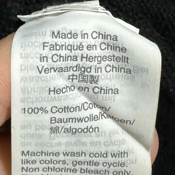 J.Crew Black 100% Cotton Sweater Size Large - Picture 4 of 4